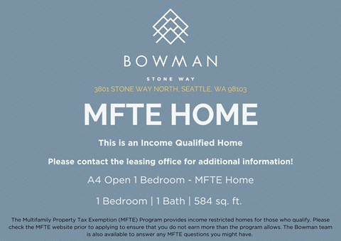 Floor plan for 1 bed, 1 bath, 584 sqft